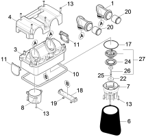 KÄRCHER Professional Ersatzteile Dampfer SGV 8/5 EU 1.092-010.0 Haube Schmutzwasser Ersatz