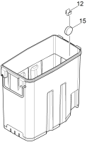 KÄRCHER Professional Ersatzteile Dampfer SGV 8/5 EU 1.092-010.0 Behaelter Schmutzwasser Ersatz