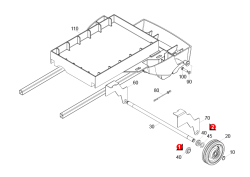 KÄRCHER Professional Ersatzteile Bodenreiniger BD 50/40 RS Bp 1.533-170.0 Rahmen kpl. nur fuer Ersatz B 40 RS