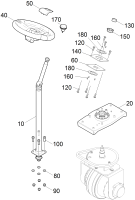 KÄRCHER Professional Ersatzteile Kehrmaschinen KM 105 0 Lenkung Batterie KM 105_1xx