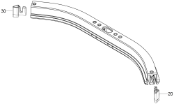KÄRCHER Professional Ersatzteile Bodenreiniger BR 55/40 RS Bp 1.533-172.0 Saugbalken vormontiert gebogen