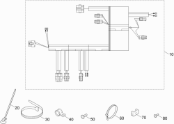KÄRCHER Professional Ersatzteile Kehrmaschinen KM 105 0 ETL Kabelsatz Batterie Pack KM105/110
