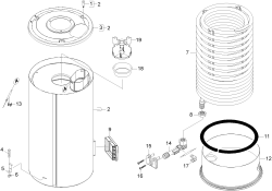 KÄRCHER Professional Ersatzteile Hochdruckreiniger Heisswasser HDS 2.3/12 C Ed 1.272-201.0 Aussenmantel und Heizschlange