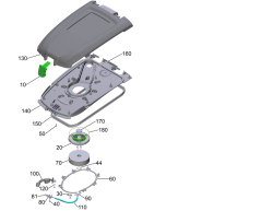 KÄRCHER Professional Ersatzteile Bodenreiniger B 80 W Bp DOSE+D65+V900+180Ah 1.259-014.0 Deckel Tankspuelsystem kpl.