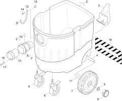 KÄRCHER Professional Ersatzteile Sauger ISS 45-M automatic DK 1.145-841.0 Behaelter Einzelteile