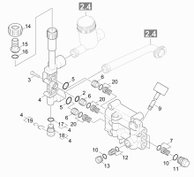 KÄRCHER Professional Ersatzteile Hochdruckreiniger Kaltwasser AC-180EC John Deere EU-I 1.292-506.0 Ventile