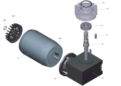 KÄRCHER Professional Ersatzteile Bodenreiniger B 95 RS Bp Pack Dose 180AhGel+D65 1.006-202.0 Motor kpl. 24V ATAS