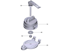 KÄRCHER Professional Ersatzteile Bodenreiniger B 120 W 1.005-100.2 Einstellknopf Saugbalken Set Ersatz