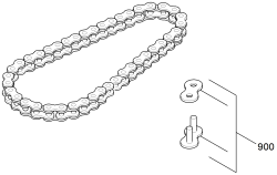 KÄRCHER Professional Ersatzteile Kehrmaschinen KM 125 Konfiguration 125/130  Rollenkette 1/2x3/16, 78 Glieder 1.280-150.2