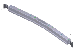 KÄRCHER Professional Ersatzteile Bodenreiniger BD 45/40 W Bp Pack EU 1.533-109.0 Saugbalken vormontiert gebogen 850mm