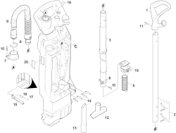 KÄRCHER Professional Ersatzteile Sauger CV 38/1 Tornado 1.435-186.0 Einzelteile