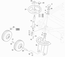 KÄRCHER Professional Ersatzteile Kehrmaschinen KM 100/100 R D  Lenkung 1.280-115.0