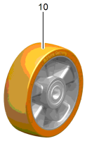 KÄRCHER Professional Ersatzteile Bodenreiniger B 250 R 1.480-230.2 Lenkrolle gefedert Rad D 125mm