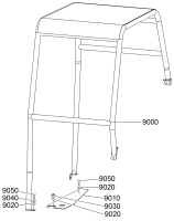 KÄRCHER Professional Ersatzteile Bodenreiniger B 300 R I 1.480-235.2 Schutzdach hoch komplett