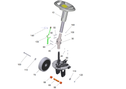 KÄRCHER Professional Ersatzteile Bodenreiniger BD 50/70 R BP PAD DRVR AGM 9.841-437.0 Lenkung kpl.