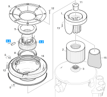 KÄRCHER Professional Ersatzteile Sauger NT 48/1     EU 1.428-601.0 Saugturbine