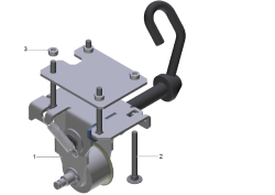 KÄRCHER Professional Ersatzteile Bodenreiniger BD 50/50C BpPack 80Ah + 850 straight 1.127-049.0 ABS Fahrwerk Rolle