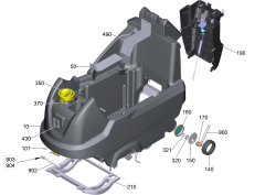 KÄRCHER Professional Ersatzteile Bodenreiniger B 80 W Bp DOSE+D65+V900+180Ah 1.259-014.0 Frischwassertank kpl. B80