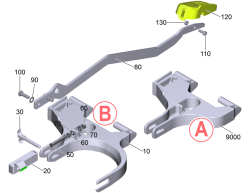 KÄRCHER Professional Ersatzteile Bodenreiniger B 40 C Bp +D51+V900 1.533-261.0 Aufhaengung Buerstenkopf kpl.