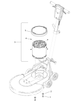KÄRCHER Professional Ersatzteile Bodenreiniger Poliermittel BDP 51/1500 C 9.398-557.0 Motor 240V