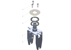KÄRCHER Professional Ersatzteile Kehrmaschinen KM 85/50 R Bp Pack Radgabel kpl. 1.351-127.0