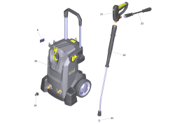 KÄRCHER Professional Ersatzteile Hochdruckreiniger Kaltwasser HD 7/17 M EU 1.151-930.0 ETL HD 7/17 M