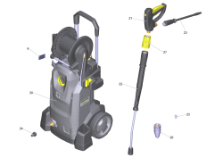 KÄRCHER Professional Ersatzteile Hochdruckreiniger Kaltwasser HD 8/18-4MX PlusEU 1.524-971.0 ETL HD 8/18-4 MX