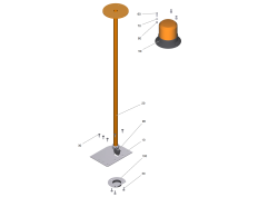 KÄRCHER Professional Ersatzteile Kehrmaschinen KM 100/100 R D  ABS Rundumkennleuchte LED KM100/100 1.280-115.0