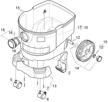 KÄRCHER Professional Ersatzteile Sauger VAC090A 1.402-210.0 Behaelter Einzelteile