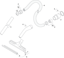 KÄRCHER Professional Ersatzteile Sauger WET VAC, 18 GAL, 24 SQUEEGEE 1.013-022.0 HOSE AND WAND