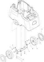 KÄRCHER Professional Ersatzteile Bodenreiniger CLIPPER DUO 16 120 VAC 1.008-048.0 WHEEL & AXLE