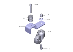 KÄRCHER Professional Ersatzteile Bodenreiniger BD 70/75 W Classic Bp Pack 80Ah Li 1.127-064.0 Stuetzrolle Metall Ersatz SB