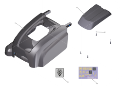 KÄRCHER Professional Ersatzteile Kehrmaschinen KM 75/40 W Bp Pack 0 UBS Haube Batterie KM75/40