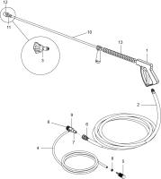 KÄRCHER Professional Ersatzteile Hochdruckreiniger Kaltwasser HD 5.0/50 EB Cage 1.107-084.0 HOSE & SPRAY GUN