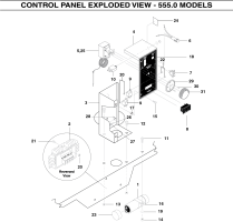 KÄRCHER Professional Ersatzteile Hochdruckreiniger Heisswasser HDS 2.7/25 P CAGE DC VRTICAL OIL FIRED 1.575-555.0 EXPLODED VIEW - 550.0, 551.0, 552.0, 553