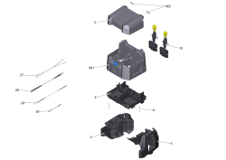 KÄRCHER Professional Ersatzteile Hochdruckreiniger Kaltwasser HD 4/11 C Bp Pack EU 1.520-925.0 Aufnahme Batterie kpl.