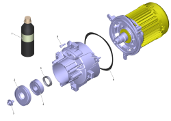 KÄRCHER Professional Ersatzteile Hochdruckreiniger Kaltwasser HD 4/11 C Bp EU 1.520-928.0 Motor kpl.