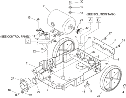 KÄRCHER Professional Ersatzteile Bodenreiniger NLA BRC 46/38 C (115V) 1.008-054.0 FRAME ASSEMBLY