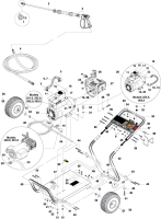KÄRCHER Professional Ersatzteile Hochdruckreiniger Kaltwasser KARCHER DE-201007D CW DIRECT, 1.5HP 120V 1.106-061.0 EXPLODED VIEW
