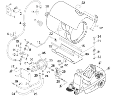 KÄRCHER Professional Ersatzteile Kehrmaschinen KM 100/100 R   LPG  Gas 9.398-510.0
