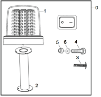 KÄRCHER Professional Ersatzteile Kehrmaschinen KM 130/300 R Lpg  Warnhinweis Licht 9.398-823.0