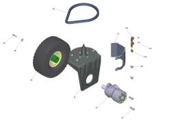 KÄRCHER Professional Ersatzteile Kehrmaschinen KM 100/120 R G  Antrieb Vorderrad Benzin KM 100/120 R G 1.280-171.0