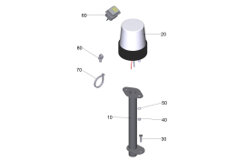 KÄRCHER Professional Ersatzteile Kehrmaschinen KM 100/120 R G  ABS Rundumkennleuchte LED 1.280-171.0