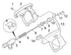 KÄRCHER Professional Ersatzteile Hochdruckreiniger Heisswasser HOCHDRUCKREINIGER HDS 8/15 S 440V 60Hz 1.694-031.0 Handspritzpistole