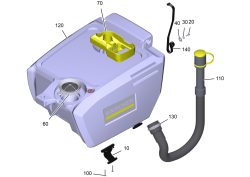 KÄRCHER Professional Ersatzteile Bodenreiniger B 50 W Bp Pack 115Ah+D51 1.533-238.0 Schmutzwassertank kpl.