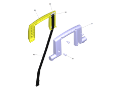 KÄRCHER Professional Ersatzteile Bodenreiniger B 50 W Bp Pack 115Ah+D51 1.533-238.0 Hebel Saugbalken kpl.
