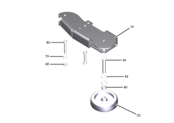 KÄRCHER Professional Ersatzteile Bodenreiniger B 110 R Classic Bp Pack +D75 1.161-433.0 Abweiser Rolle kpl. left