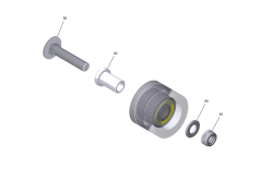 KÄRCHER Professional Ersatzteile Bodenreiniger B 50 W Bp 1.533-244.0 Lagerung Umlenkrolle kpl.