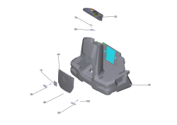 KÄRCHER Professional Ersatzteile Kehrmaschinen KM 100/120 R Bp Pack 4SB Frontverkleidung Batterie kpl. 1.280-173.0