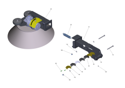 KÄRCHER Professional Ersatzteile Kehrmaschinen KM 100/120 R Bp Pack 4SB Seitenbesen Arm rechts 1.280-173.0